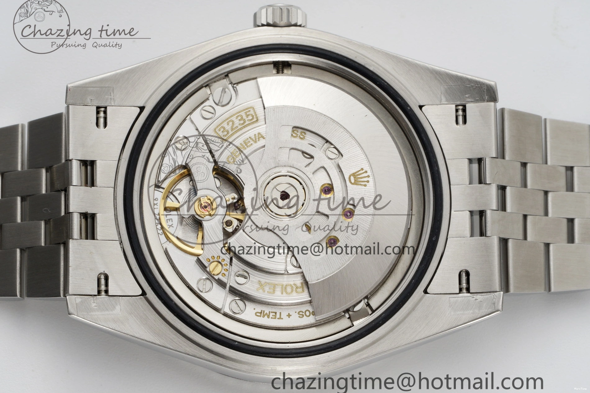 MiroTime 0415 TopPick DateJust 41 SS JDF 904L Steel Blue Textured Dial on Jubilee Bracelet VR3235 V 2235